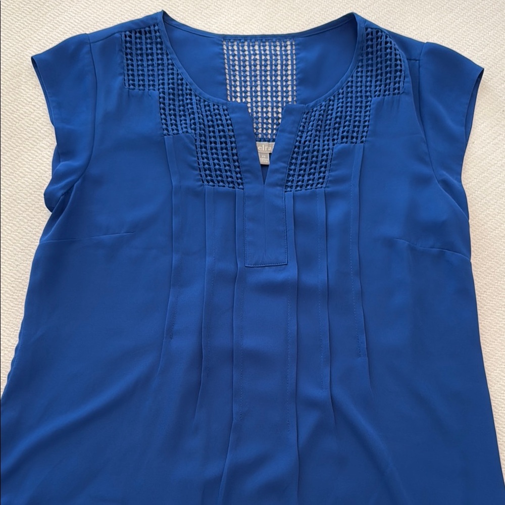 Daniel Rainn Royal Blue cap Sleeve  Top